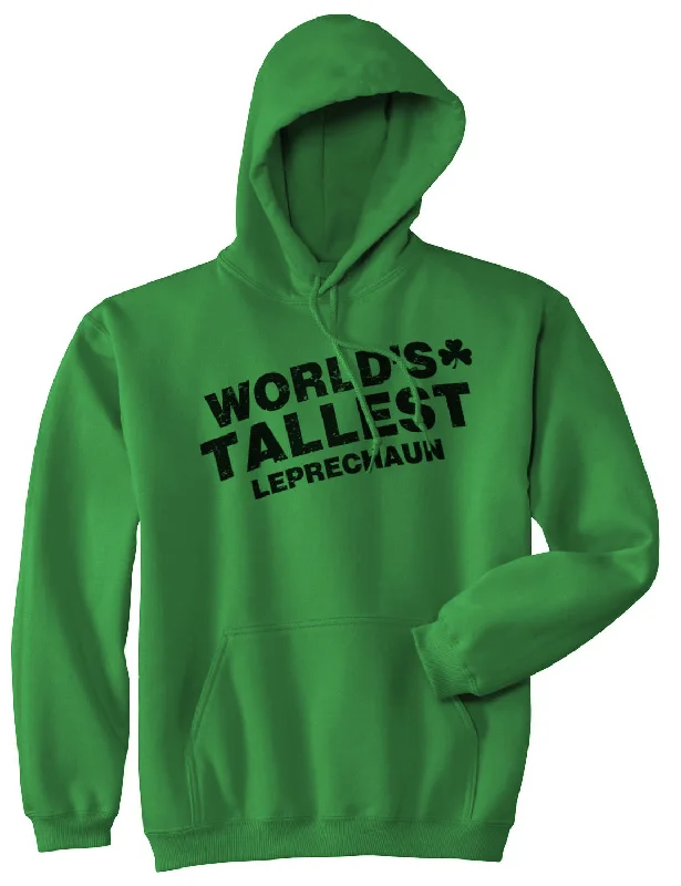 Men's hoodie with fresh print-Worlds Tallest Leprechaun Hoodie Funny Sarcastic Saint Patricks Day SweatShirt