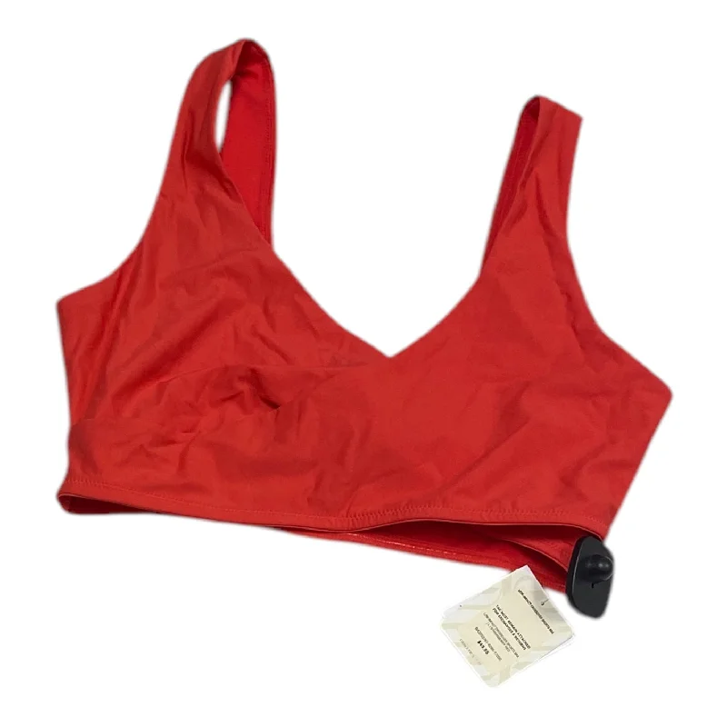 Men's short-sleeve urban warm stylish bold stripe tee-Athletic Bra By Fabletics In Red, Size: L