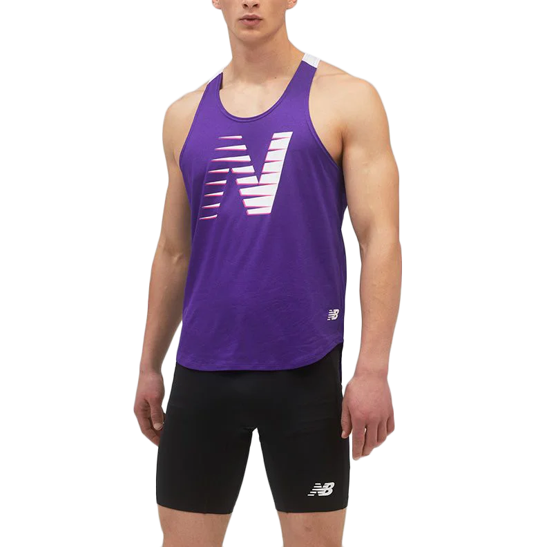 Men's short-sleeve bold sturdy low-cost top-Men's Fast Flight Printed Singlet