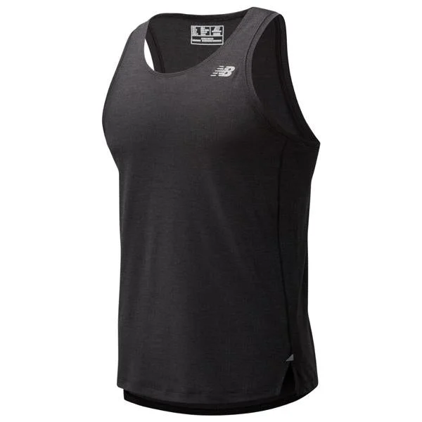 Men's short-sleeve sleek athletic heather top-Men's Impact Run Singlet