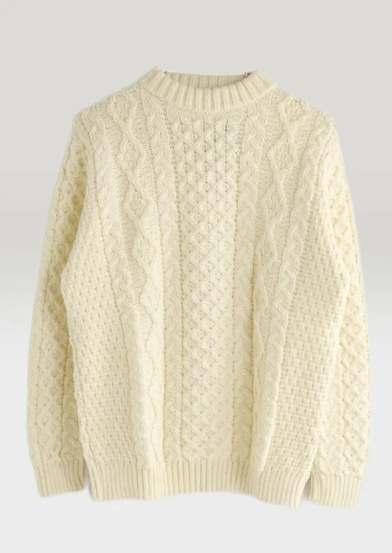 Kerry Heavy Aran Sweater | Natural