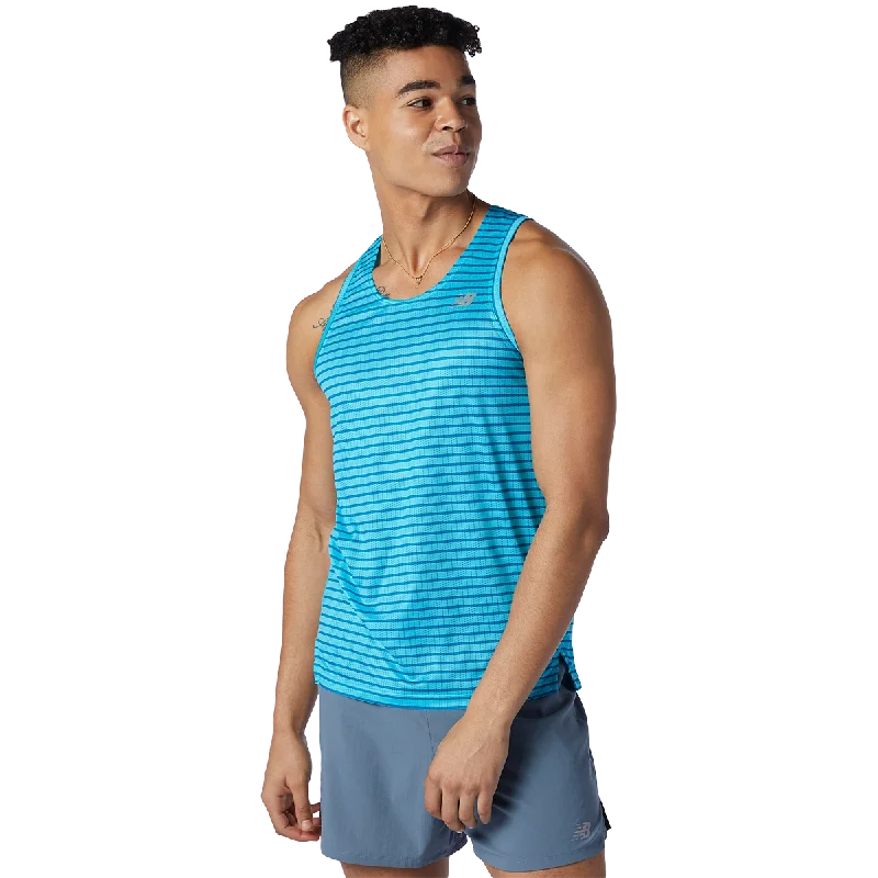 Men's short-sleeve vibrant urban gold top-Men's Printed Impact Run Singlet