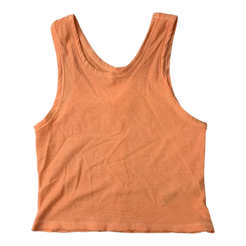 Men's short-sleeve stylish sleek sporty teal top-Top Sleeveless By Free People In Orange, Size: S