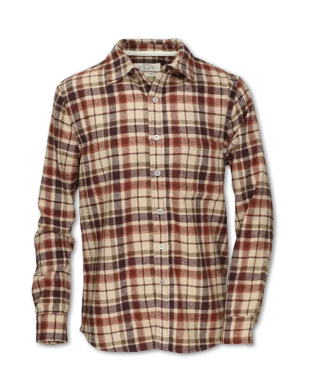 WOOL BLEND PLAID FLANNEL