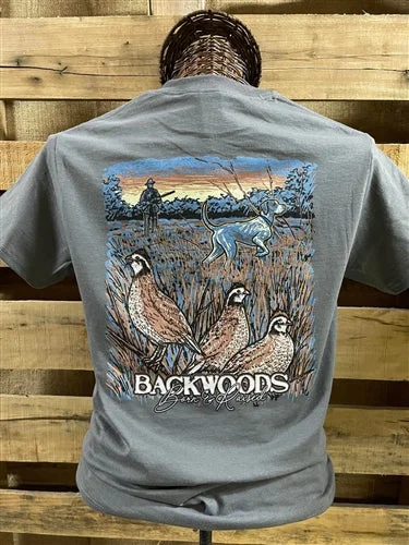 Men's short-sleeve rugged urban casual khaki shirt-Backwoods Born & Raised Quail Country Comfort Colors Bright Unisex T Shirt