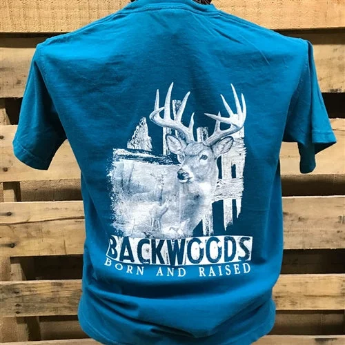 Men's short-sleeve subtle soft barbecue top-Backwoods Deer Scene Hunt Buck Comfort Colors Unisex T Shirt