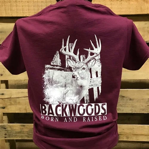 Men's short-sleeve bright slim pastel top-Backwoods Deer Scene Hunt Buck Unisex T Shirt