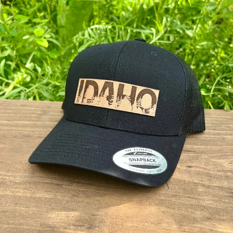 Men's short-sleeve bright coral shirt-Idaho Treeline Hat