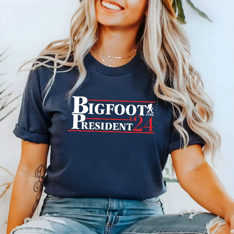 Men's short-sleeve stylish cranberry shirt-Bigfoot 4 President TShirt *UNISEX FIT*