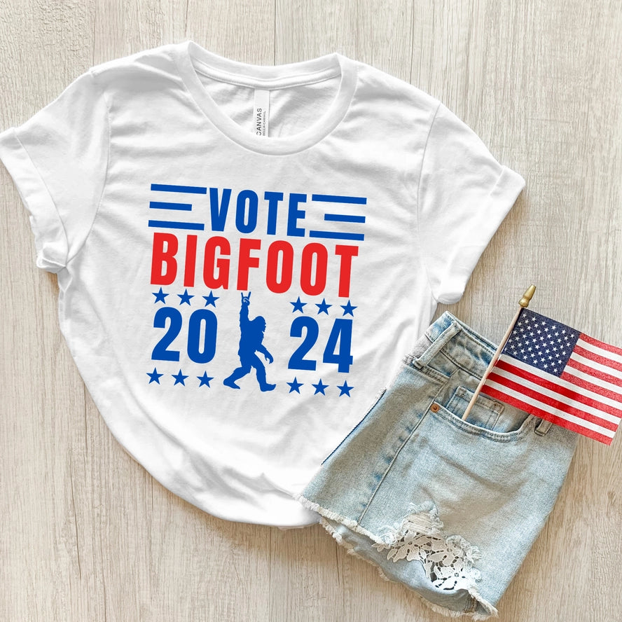 Men's short-sleeve urban warm stylish bold stripe tee-Bigfoot 4 President TShirt *UNISEX FIT*