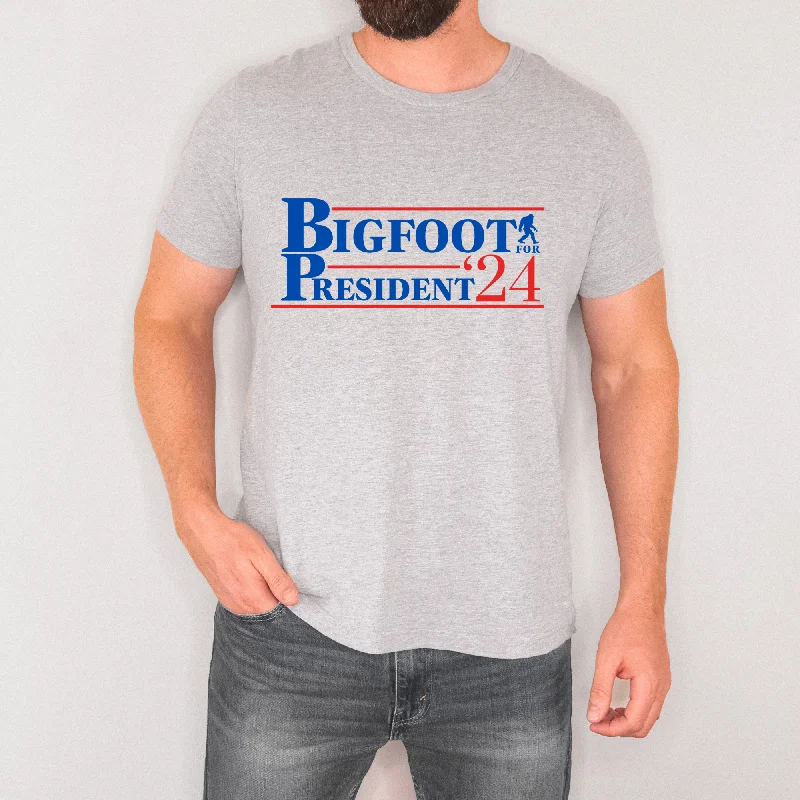 Men's short-sleeve casual synthetic shirt-Bigfoot 4 President TShirt *UNISEX FIT*