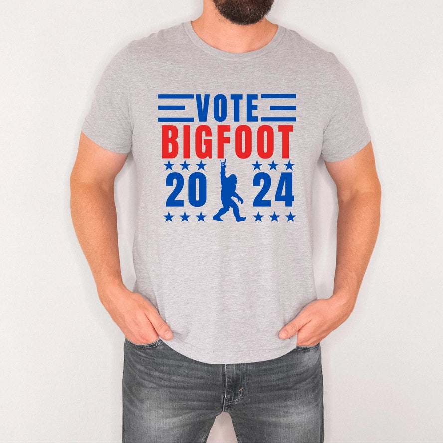 Men's short-sleeve oversized tie-dye shirt-Bigfoot 4 President TShirt *UNISEX FIT*