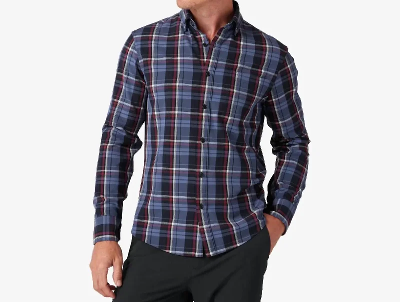 City Flannel Shirt In Coastal Fjord Bryant Plaid