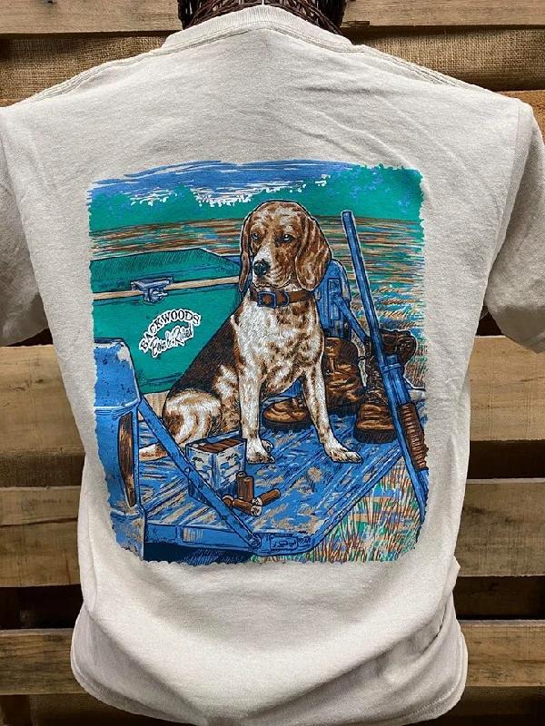 Men's short-sleeve vibrant tropical road trip top-Backwoods Born & Raised Beagle Dog on a Tailgate Comfort Colors Unisex T Shirt