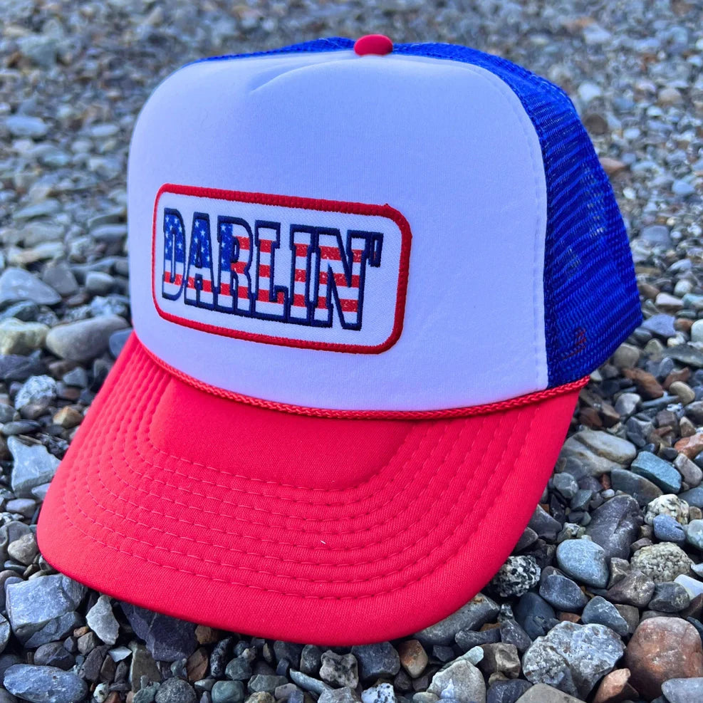 Men's short-sleeve classic muted basketball top-Darlin' 4th of July Trucker Hat