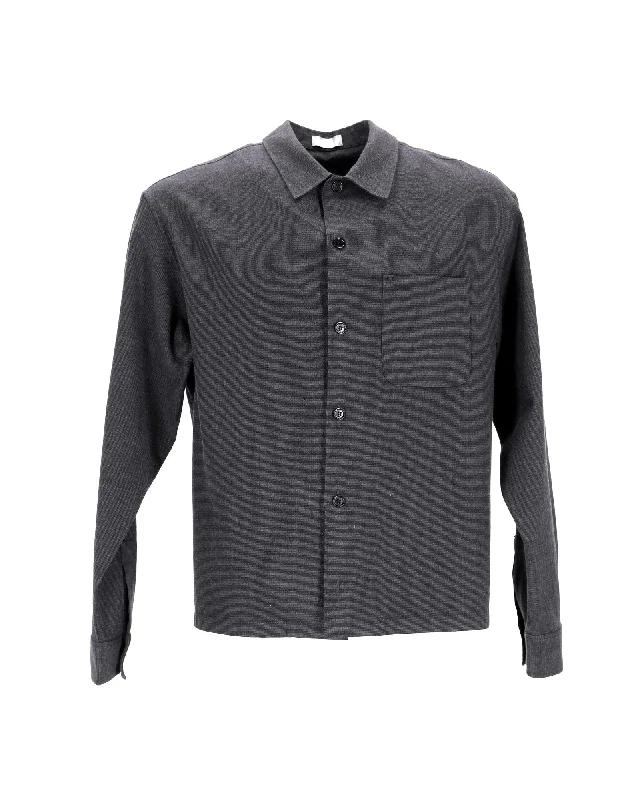 Dior Button Down Shirt in Dark Grey Laine