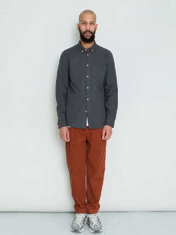 Folk Relaxed Fit Shirt in Slate Flannel