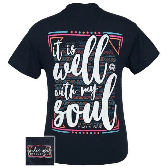 Men's short-sleeve urban casual khaki top-SALE Girlie Girl Southern Originals Well With My Soul Faith T-Shirt