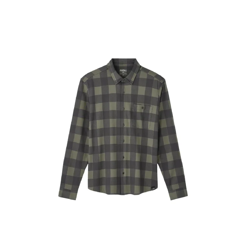 Hardy Flannel Shirt In Lichen Green Buffalo Check