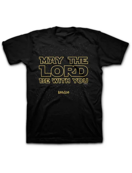 Men's short-sleeve tropical retro kayaking top-Kerusso May the Lord Be With You Cherished Christian Bright T Shirt