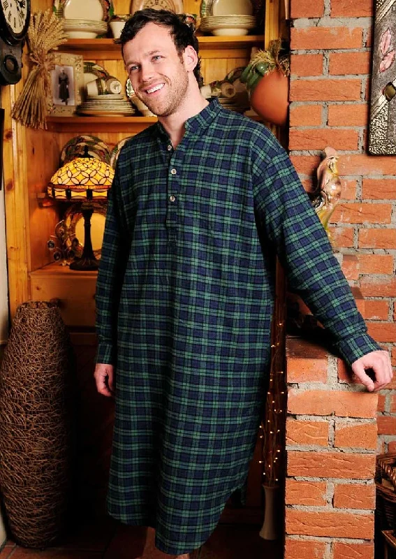 Men's Flannel Nightshirt | Blackwatch