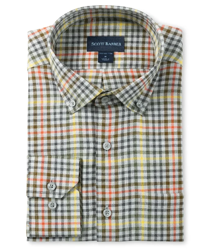 Lightweight Twill Plaid, Grey Heather