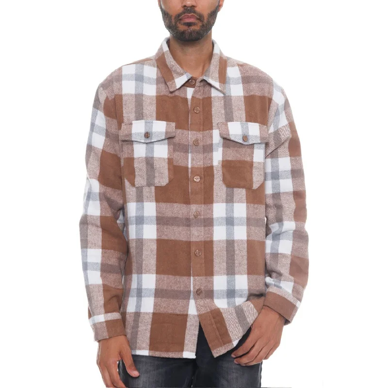 Men's Checkered Soft Flannel Shacket