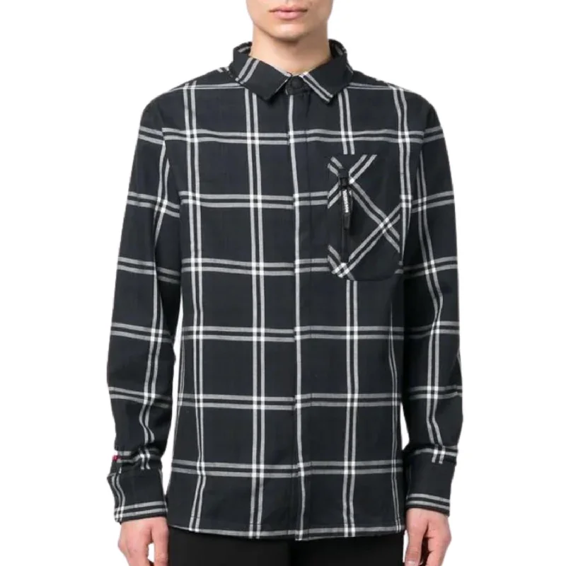 Men's Flannel Shirt In Black