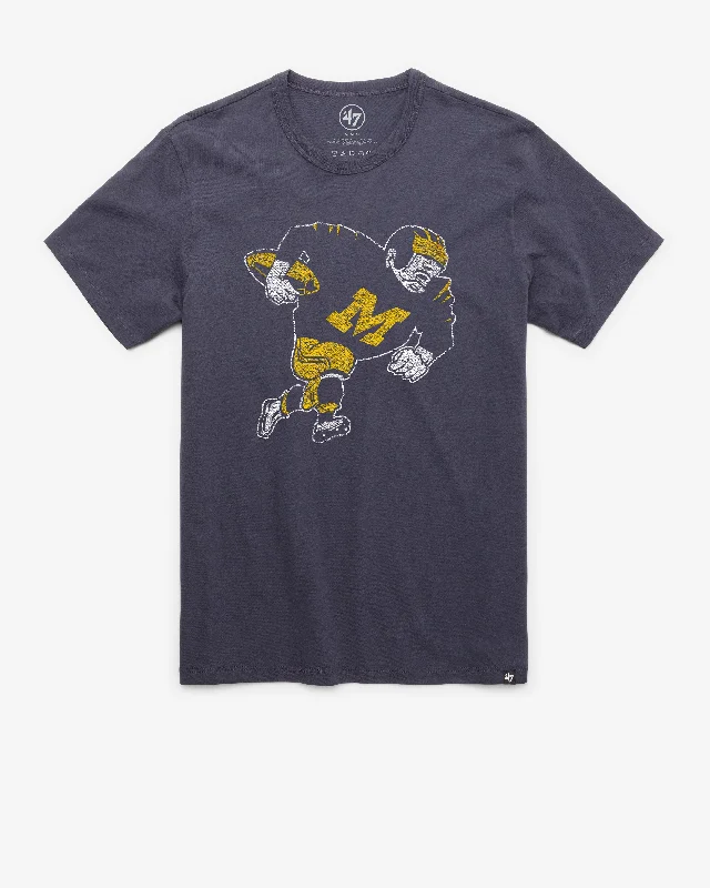 Men's short-sleeve trendy crisp ribbed top-MICHIGAN WOLVERINES VINTAGE PREMIER '47 FRANKLIN TEE