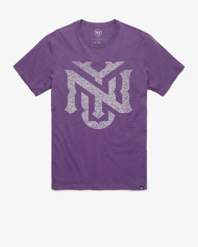 Men's short-sleeve sporty deep cobalt top-NEW YORK UNIVERSITY NYU VIOLETS PREMIER '47 FRANKLIN TEE