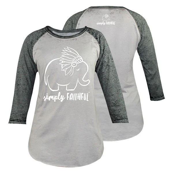 Men's short-sleeve sporty mesh top-Simply Faithful By Simply Southern Elephant Grey Long Sleeve T-Shirt