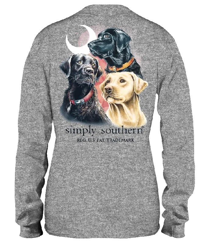 Men's short-sleeve casual bold snowboarding top-Simply Southern All Dogs Long Sleeve Unisex T-Shirt