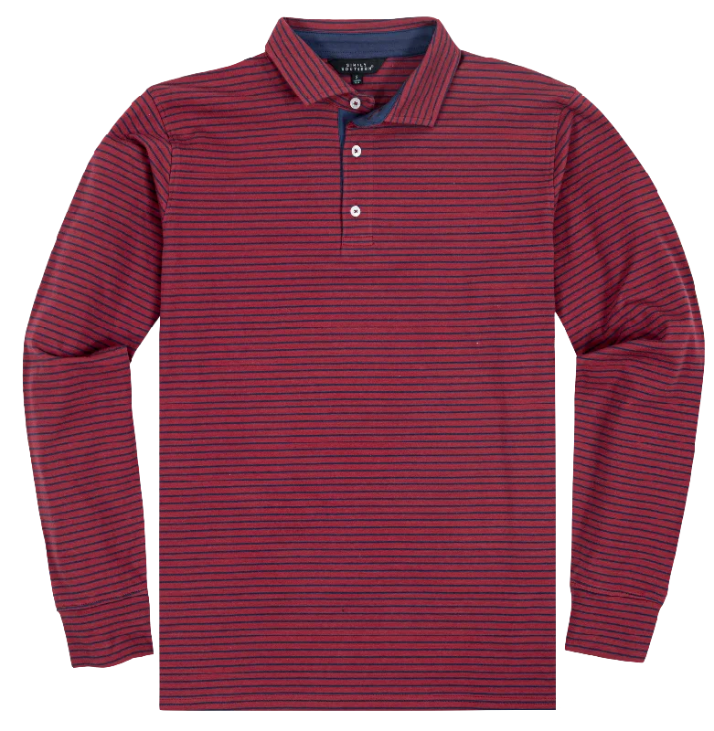 Men's short-sleeve sporty subtle soft barbecue shirt-SALE Simply Southern Classic Maroon Unisex Polo Long Sleeve T-Shirt