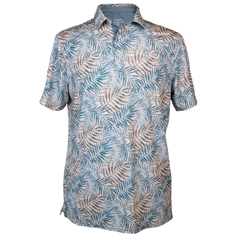 Men's short-sleeve sleek neutral casual subtle pattern shirt-Simply Southern Classic Palms Unisex Polo T-Shirt