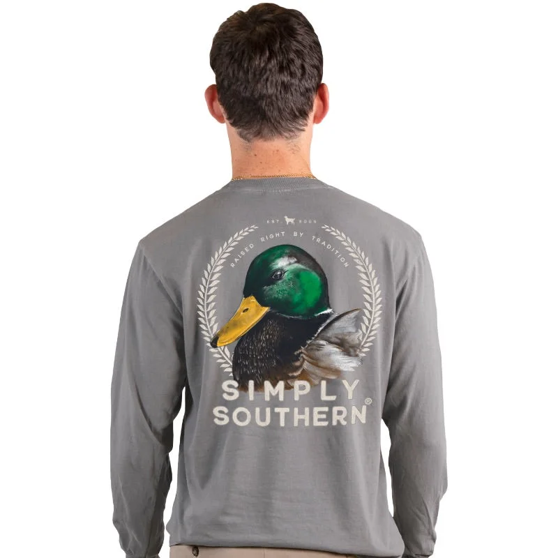 Men's short-sleeve subtle soft trendy hiking shirt-SALE Simply Southern Duck Unisex Comfort Colors Long Sleeve T-Shirt