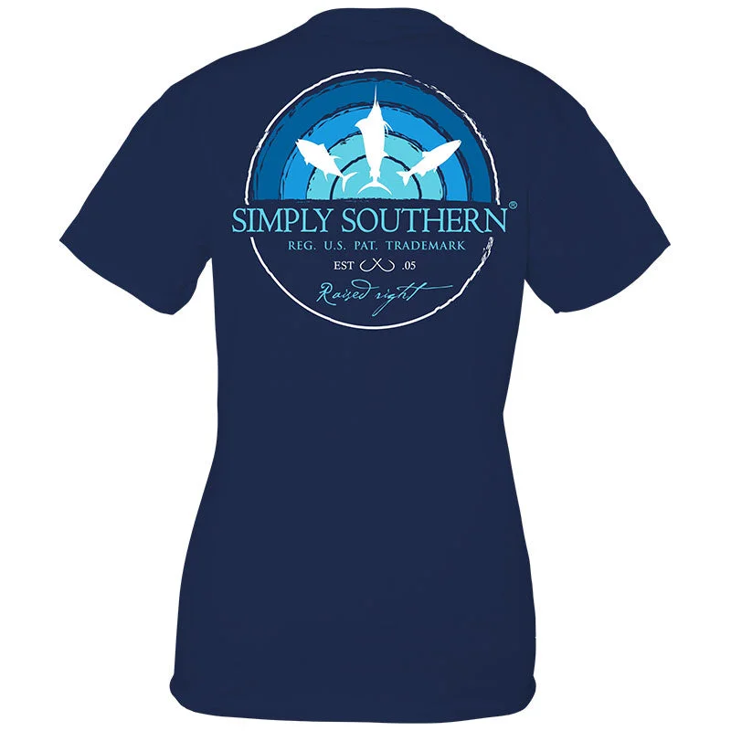 Men's short-sleeve classic vibrant color tee-Simply Southern Fish Sky Unisex T-Shirt