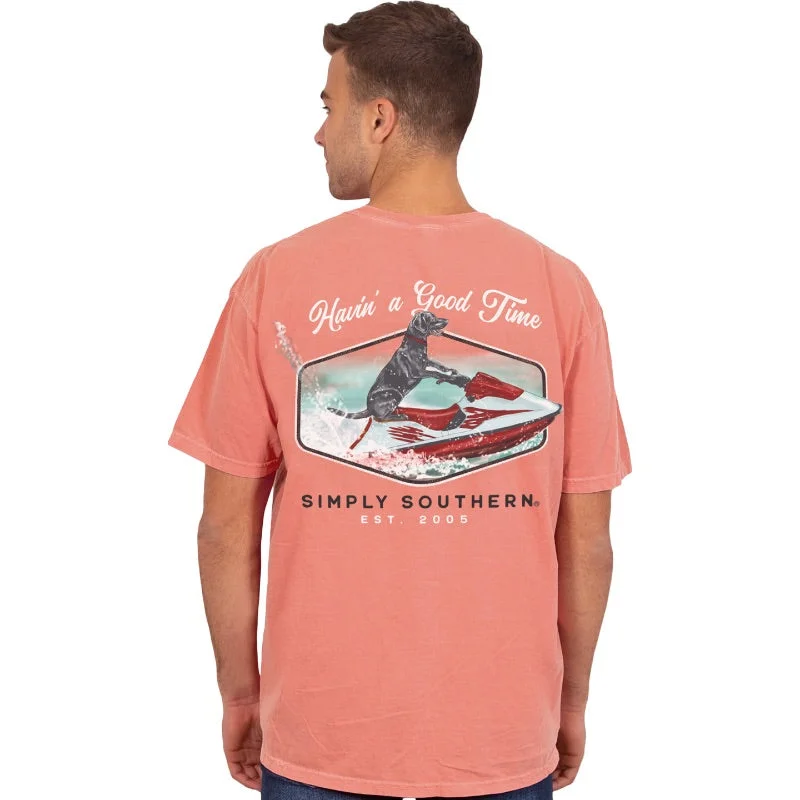 Men's short-sleeve bright deep classic fishing top-SALE Simply Southern Jet ski Unisex Comfort Colors T-Shirt