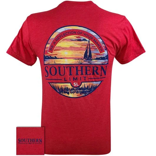 Men's short-sleeve cool slate shirt-Southern Limits Be A Reflection Sail Boat Unisex T-Shirt