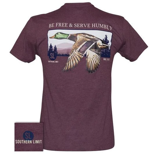 Men's short-sleeve muted basketball tee-Southern Limits Be Free Mallard Duck Unisex T-Shirt