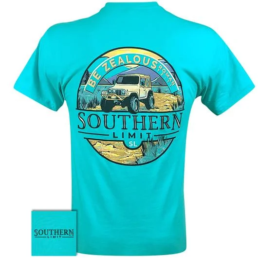 Men's short-sleeve rich burgundy shirt-Southern Limits Be Zealous Unisex T-Shirt