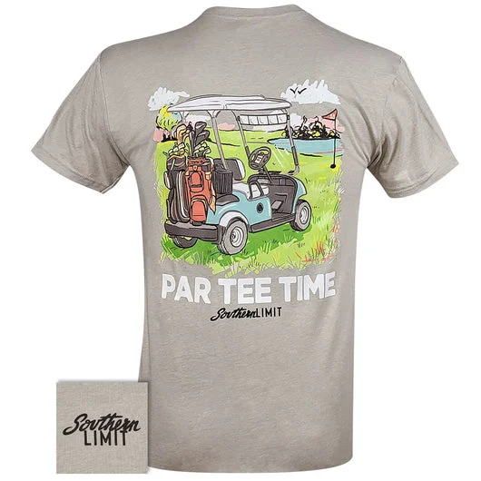 Men's short-sleeve vintage charcoal shirt-Southern Limits Par Tee Time Golf Unisex T-Shirt