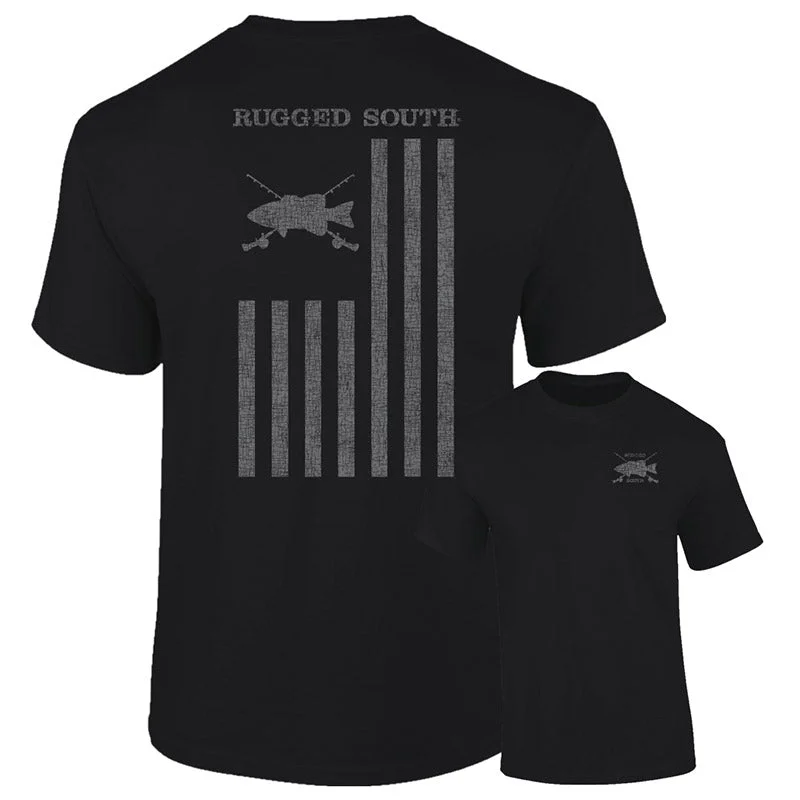 Men's short-sleeve stylish sleek airy high-performance tee-Southernology Rugged South Fish Flag Comfort Colors Unisex T-Shirt