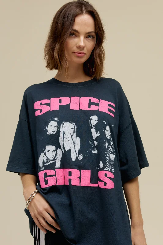 Men's short-sleeve deep classic tropical peach tee-Spice Girls Photo OS Tee