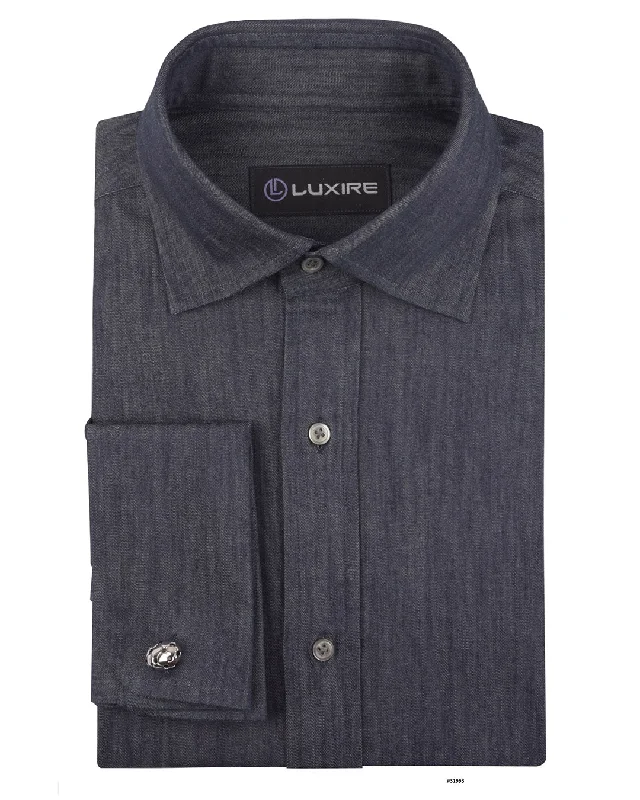 Twill Flannel Dark Blue Work Shirt