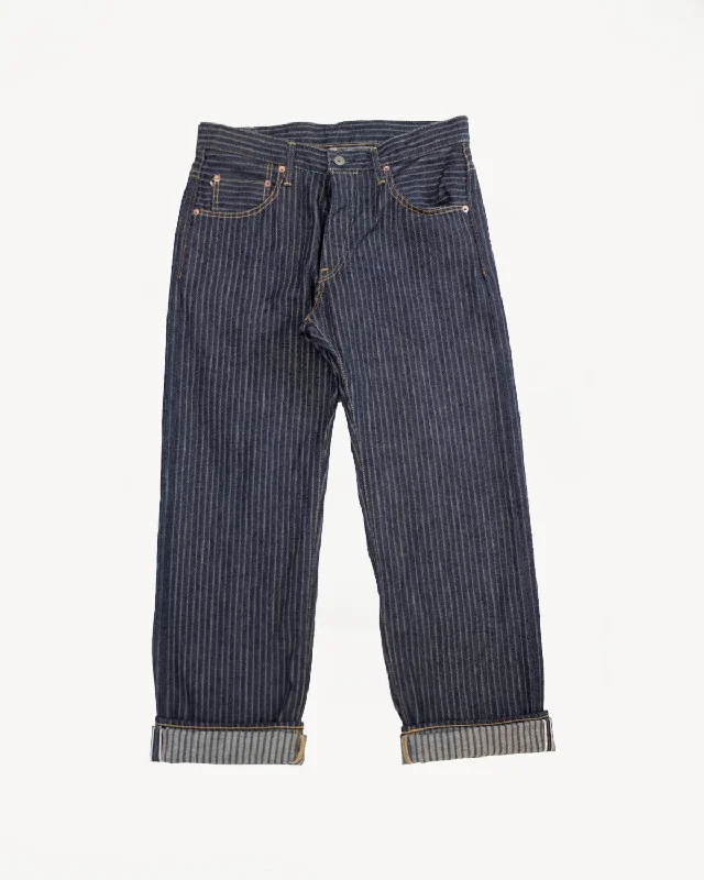 022-HJS - 12oz Harinuki Jacquard Stripe Selvedge Denim - Relaxed Straight