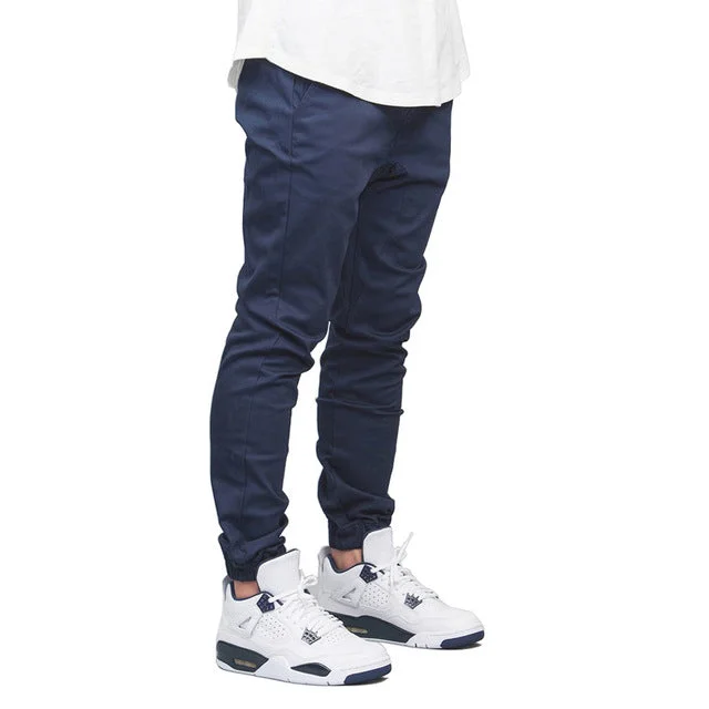 men's 36-inch tailored navy pants-Men Jogger Pants Fashion