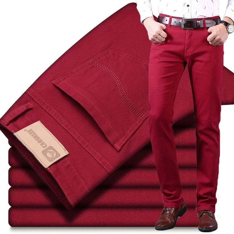 men's medium casual gray pants-Men's Mid Waist Zipper Fly Closure Straight Trouser Style Pants