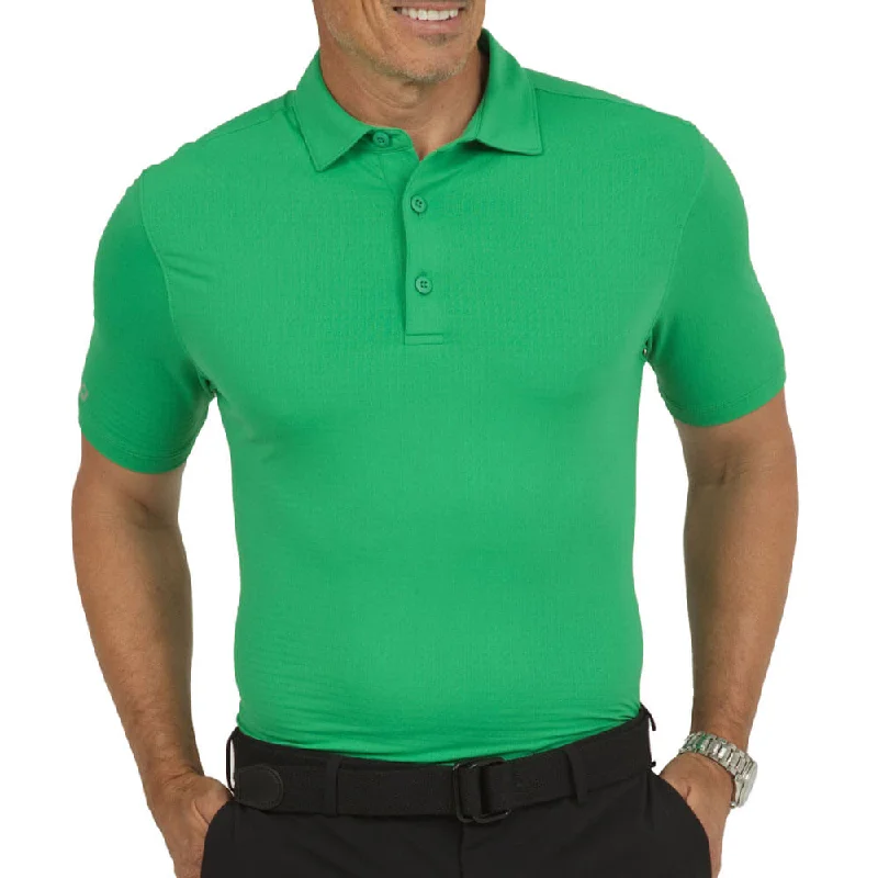 Men's short-sleeve draped quick-dry shirt-IBKUL Mens Solid Polo Shirt - Kelly Green