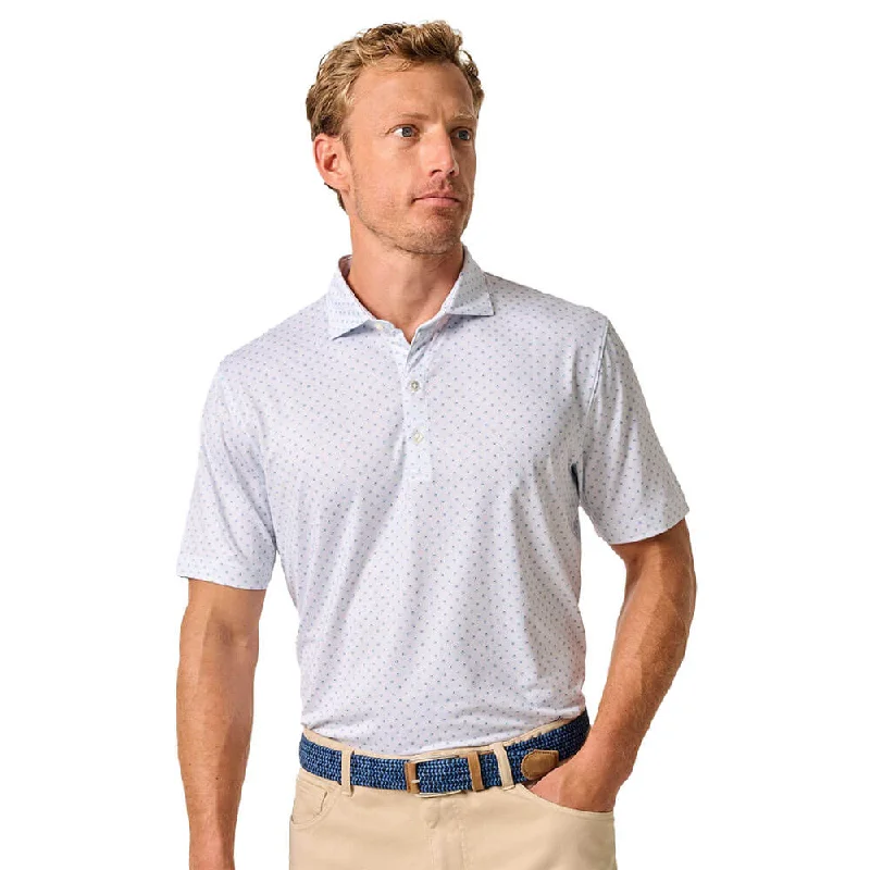 Men's short-sleeve sleek neutral subtle taupe shirt-Johnnie-O Crete Prep-Formance Polo Shirt - Riviera