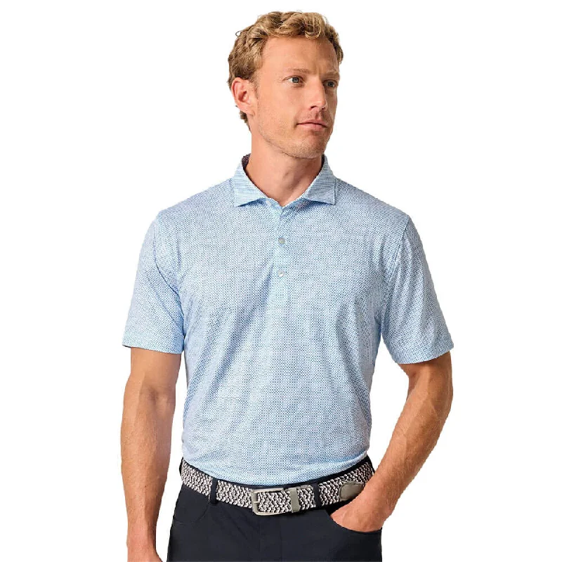 Men's short-sleeve sporty subtle classic olive shirt-Johnnie-O Gaston Prep-Formance Polo Shirt - Maliblu